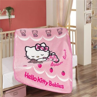 Hello Kitty Ribbon Bebek Battaniyesi